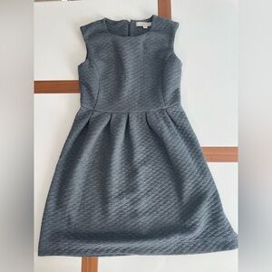 LOFT Sleeveless Quilted Gray Sweater Dress Size 2
